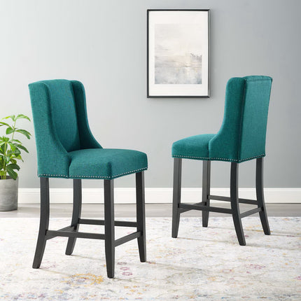 Modway EEI-4016 Baron Upholstered Fabric Counter Stool Set of 2 Modway