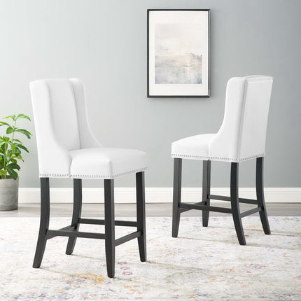 Modway EEI-4017 Baron Faux Leather Counter Stool Set of 2 Modway