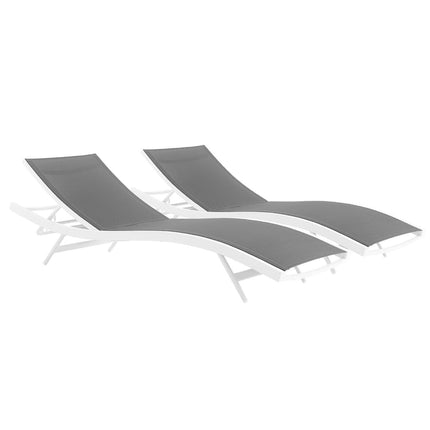 Modway EEI-4038 Glimpse Outdoor Patio Mesh Chaise Lounge Set of 2 Modway