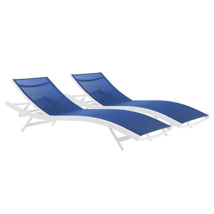 Modway EEI-4038 Glimpse Outdoor Patio Mesh Chaise Lounge Set of 2 Modway
