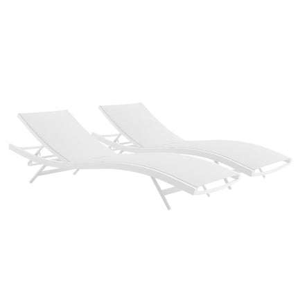 Modway EEI-4038 Glimpse Outdoor Patio Mesh Chaise Lounge Set of 2 Modway