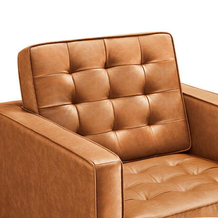 Modway EEI-4101 Loft Tufted Vegan Leather Armchairs Set of 2 Modway