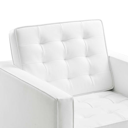 Modway EEI-4101 Loft Tufted Vegan Leather Armchairs Set of 2 Modway