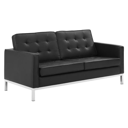 Modway EEI-4103 Loft 3 Piece Tufted Upholstered Faux Leather Set Modway
