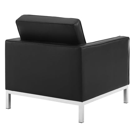Modway EEI-4103 Loft 3 Piece Tufted Upholstered Faux Leather Set Modway
