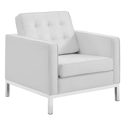 Modway EEI-4103 Loft 3 Piece Tufted Upholstered Faux Leather Set Modway