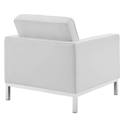 Modway EEI-4103 Loft 3 Piece Tufted Upholstered Faux Leather Set Modway