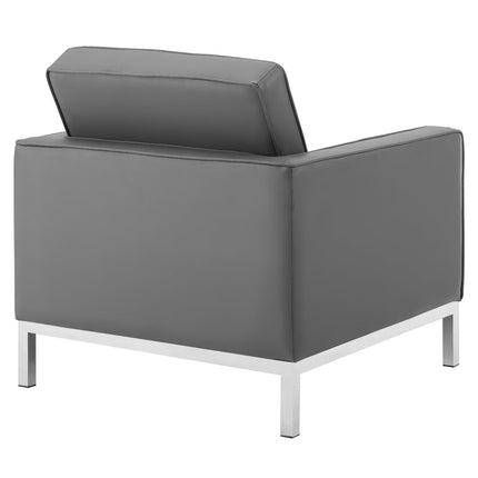 Modway EEI-4105 Loft 3-Piece Tufted Vegan Leather Furniture Set Modway