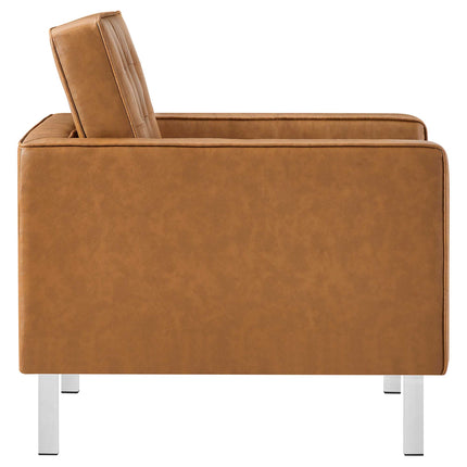Modway EEI-4105 Loft 3-Piece Tufted Vegan Leather Furniture Set Modway