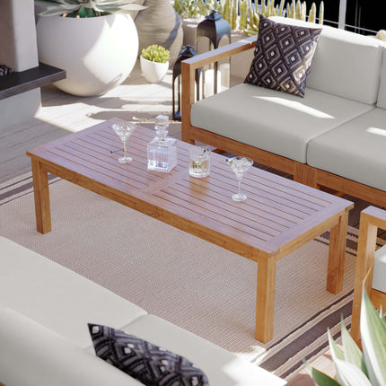 Modway EEI-4122 Upland Outdoor Patio Teak Wood Coffee Table Modway