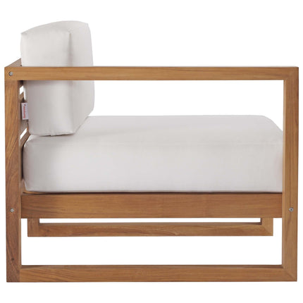 Modway EEI-4124 Upland Outdoor Patio Teak Wood Left-Arm Chair Modway