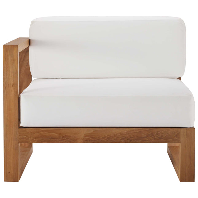 Modway EEI-4124 Upland Outdoor Patio Teak Wood Left-Arm Chair Modway