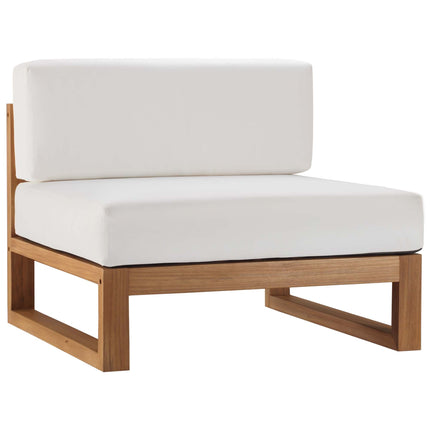 Modway EEI-4125 Upland Outdoor Patio Teak Wood Armless Chair Modway
