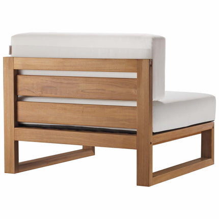 Modway EEI-4125 Upland Outdoor Patio Teak Wood Armless Chair Modway