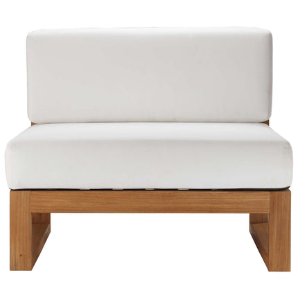 Modway EEI-4125 Upland Outdoor Patio Teak Wood Armless Chair Modway