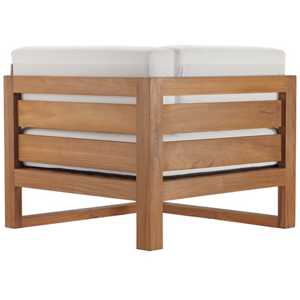 Modway EEI-4126 Upland Outdoor Patio Teak Wood Corner Chair Modway
