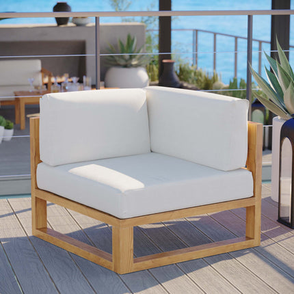 Modway EEI-4126 Upland Outdoor Patio Teak Wood Corner Chair Modway