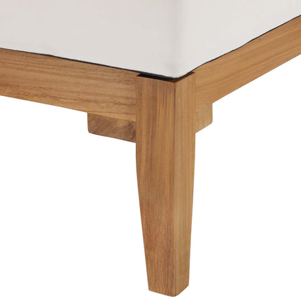 Modway EEI-4127 Bayport Outdoor Patio Teak Wood Corner Chair Modway