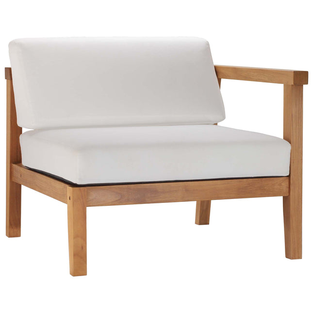 Modway EEI-4129 Bayport Outdoor Patio Teak Wood Right-Arm Chair Modway