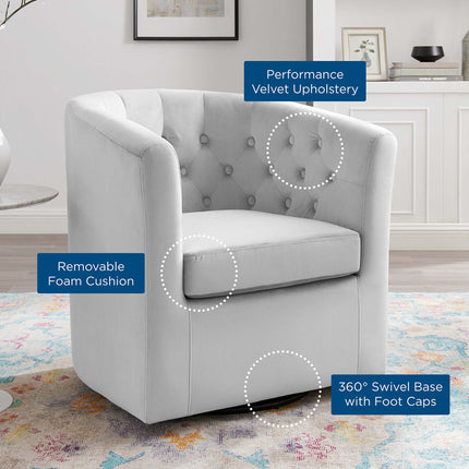 Modway EEI-4138 Prospect Tufted Performance Velvet Swivel Armchair Modway