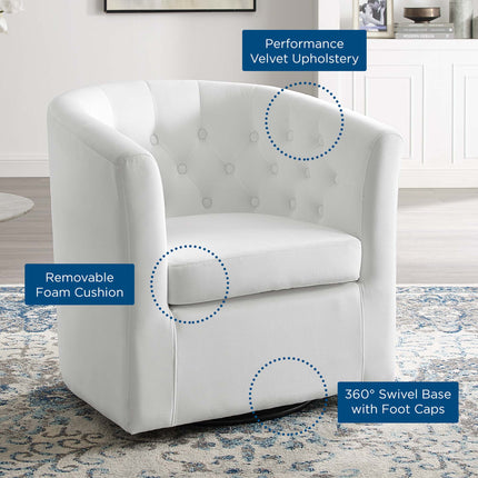 Modway EEI-4138 Prospect Tufted Performance Velvet Swivel Armchair Modway