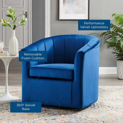 Modway EEI-4139 Prospect Performance Velvet Swivel Armchair Modway
