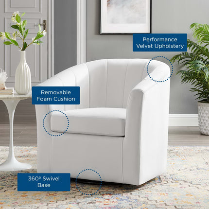 Modway EEI-4139 Prospect Performance Velvet Swivel Armchair Modway