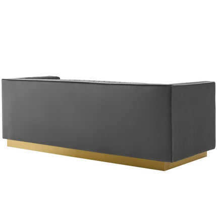 Modway EEI-4144 Sanguine 3 Piece Vertical Channel Tufted Upholstered Performance Velvet Set Modway