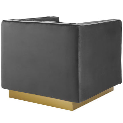 Modway EEI-4144 Sanguine 3 Piece Vertical Channel Tufted Upholstered Performance Velvet Set Modway
