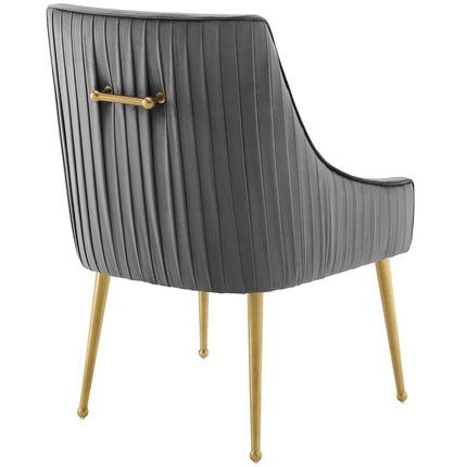 Modway EEI-4149 Discern Pleated Back Upholstered Performance Velvet Dining Chair Set of 2 Modway