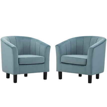 Modway EEI-4150 Prospect Channel Tufted Performance Velvet Armchair Set of 2 Modway