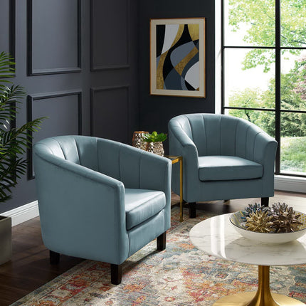Modway EEI-4150 Prospect Channel Tufted Performance Velvet Armchair Set of 2 Modway