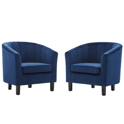 Modway EEI-4150 Prospect Channel Tufted Performance Velvet Armchair Set of 2 Modway
