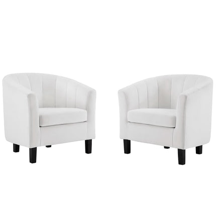 Modway EEI-4150 Prospect Channel Tufted Performance Velvet Armchair Set of 2 Modway