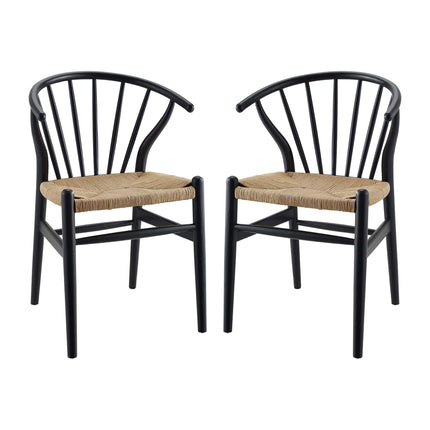 Modway EEI-4168 Flourish Spindle Wood Dining Side Chair Set of 2 Modway