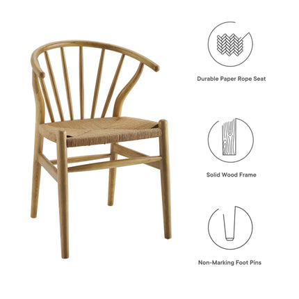 Modway EEI-4168 Flourish Spindle Wood Dining Side Chair Set of 2 Modway