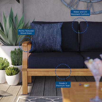 Modway EEI-4176 Marina Outdoor Patio Teak Sofa Modway