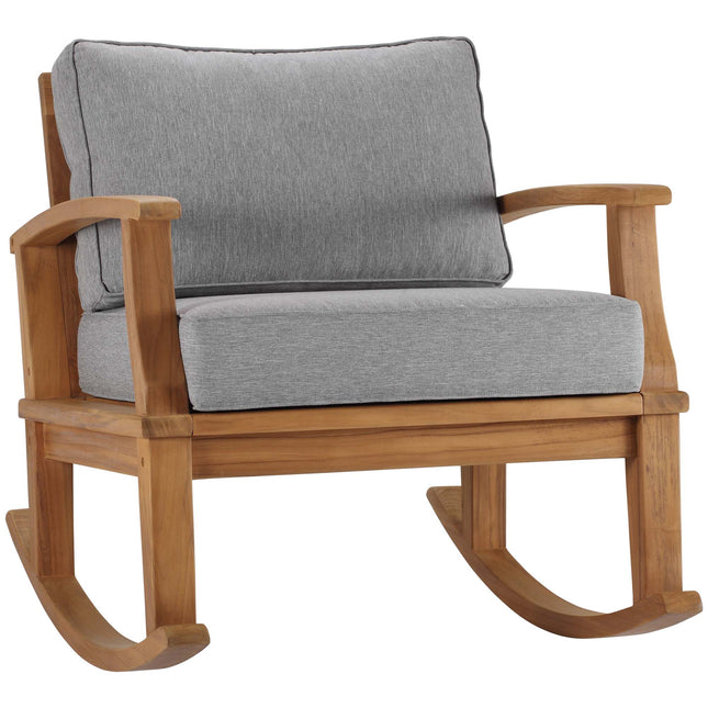 Modway EEI-4177 Marina Outdoor Patio Teak Rocking Chair Modway