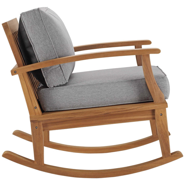 Modway EEI-4177 Marina Outdoor Patio Teak Rocking Chair Modway