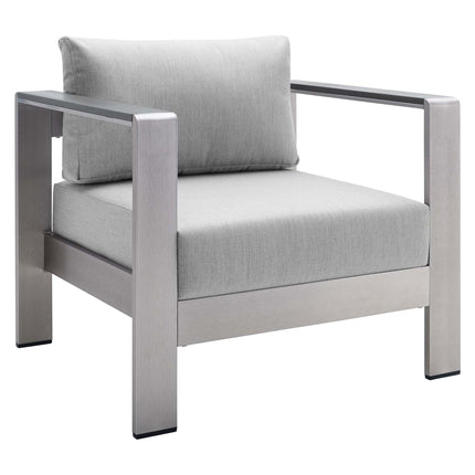 Modway EEI-4225 Shore Sunbrella® Fabric Aluminum Outdoor Patio Armchair - Plaza Home Decor