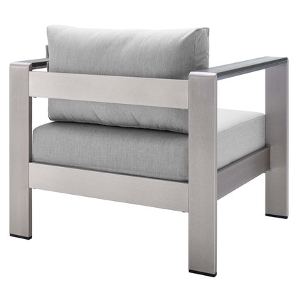 Modway EEI-4225 Shore Sunbrella® Fabric Aluminum Outdoor Patio Armchair - Plaza Home Decor