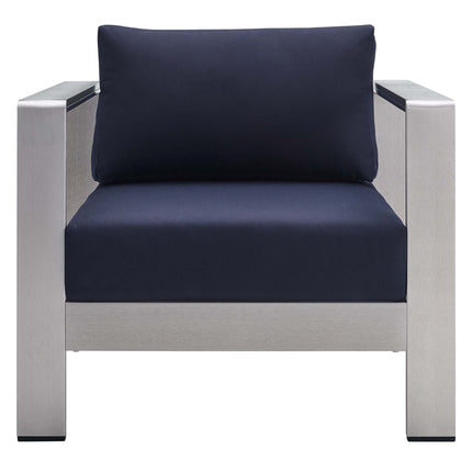 Modway EEI-4225 Shore Sunbrella® Fabric Aluminum Outdoor Patio Armchair - Plaza Home Decor