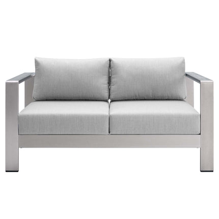 Modway EEI-4226 Shore Sunbrella® Fabric Aluminum Outdoor Patio Loveseat - Plaza Home Decor
