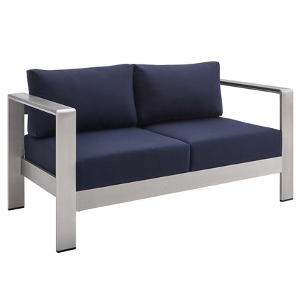 Modway EEI-4226 Shore Sunbrella® Fabric Aluminum Outdoor Patio Loveseat - Plaza Home Decor