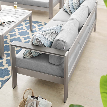 Modway EEI-4228 Shore Sunbrella® Fabric Aluminum Outdoor Patio Sofa - Plaza Home Decor