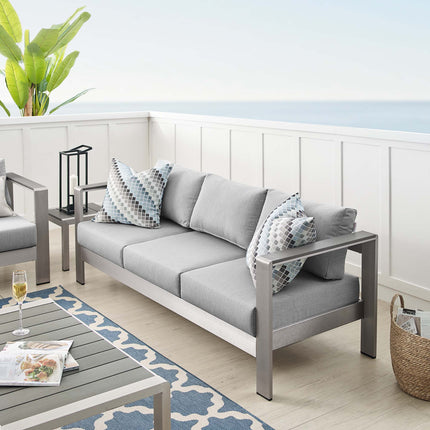 Modway EEI-4228 Shore Sunbrella® Fabric Aluminum Outdoor Patio Sofa - Plaza Home Decor
