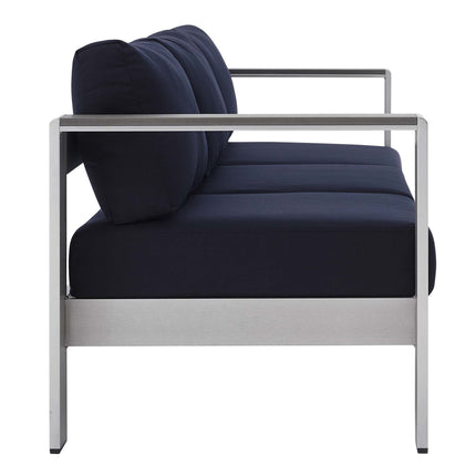 Modway EEI-4228 Shore Sunbrella® Fabric Aluminum Outdoor Patio Sofa - Plaza Home Decor