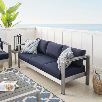 Modway EEI-4228 Shore Sunbrella® Fabric Aluminum Outdoor Patio Sofa - Plaza Home Decor