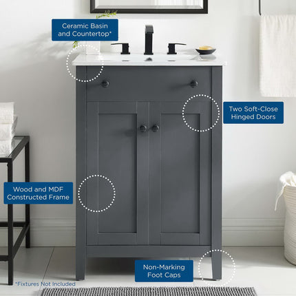 Modway EEI-4250 Nantucket 24" Bathroom Vanity Modway