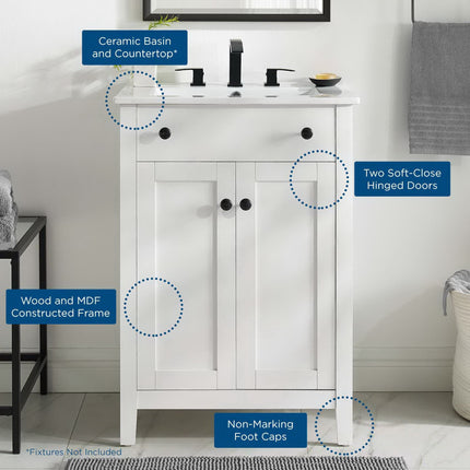 Modway EEI-4250 Nantucket 24" Bathroom Vanity Modway